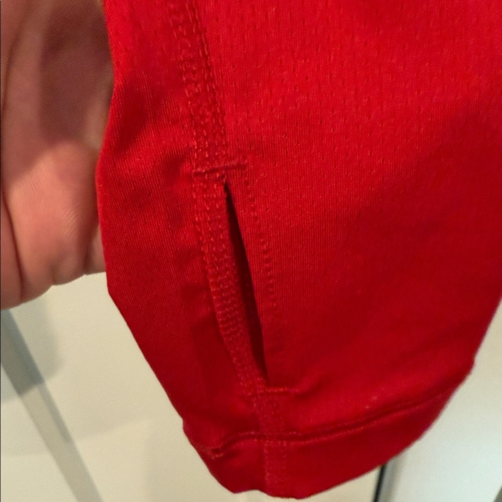 Nike Women's Bright Red Long Sleeve Running shirt - Picture 3 of 3